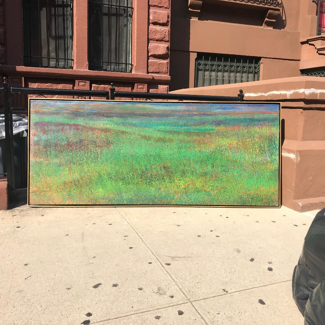 Nachtfall, Landschaftsgemälde in Acryl und Öl, signiert, gerahmt, Museums Herkunft im Angebot 2