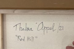 Red Hill, wunderschönes Landschaftsgemälde in Acryl auf Leinwand, einzigartig, signiert, gerahmt