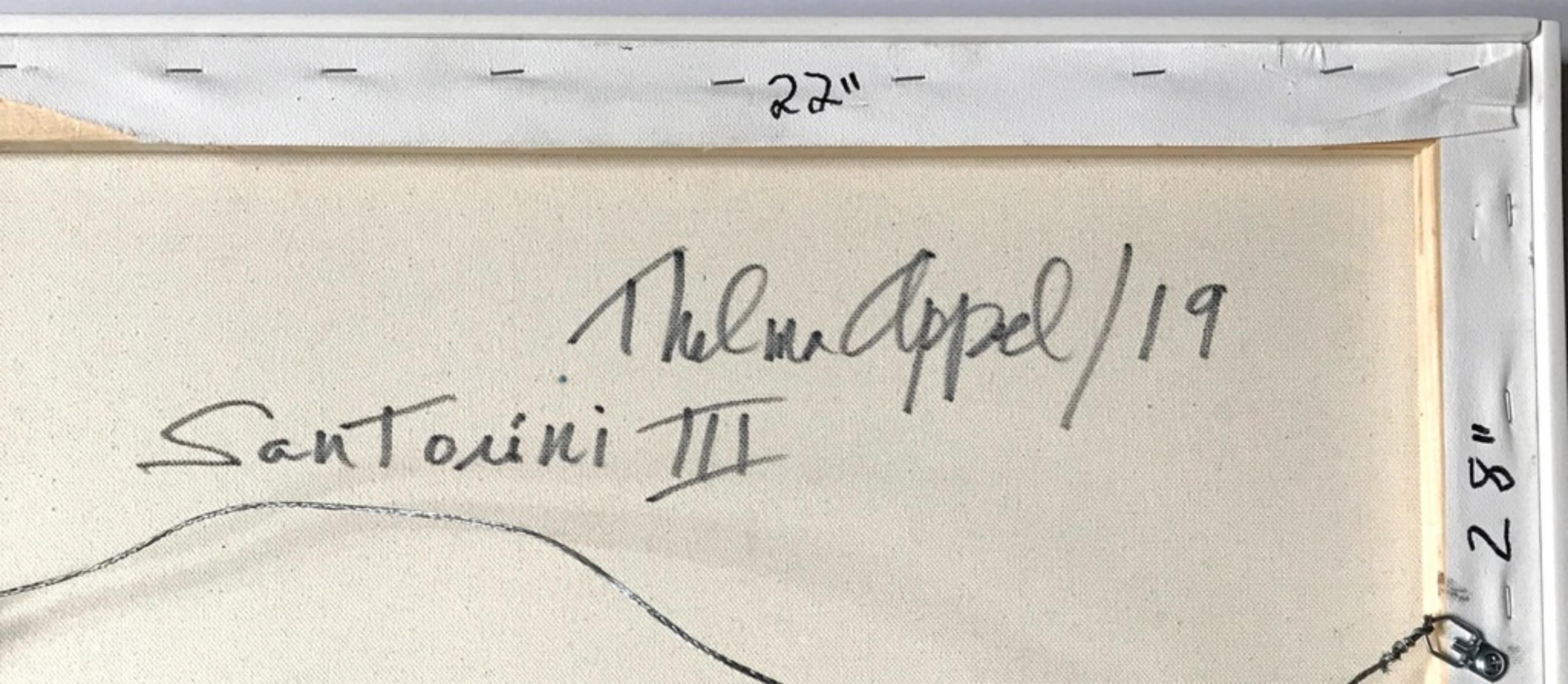 Thelma Appel
Santorin III, 2019
Gemälde in Öl auf Leinwand
Verso handsigniert und datiert
Dies ist ein einzigartiges Kunstwerk
28