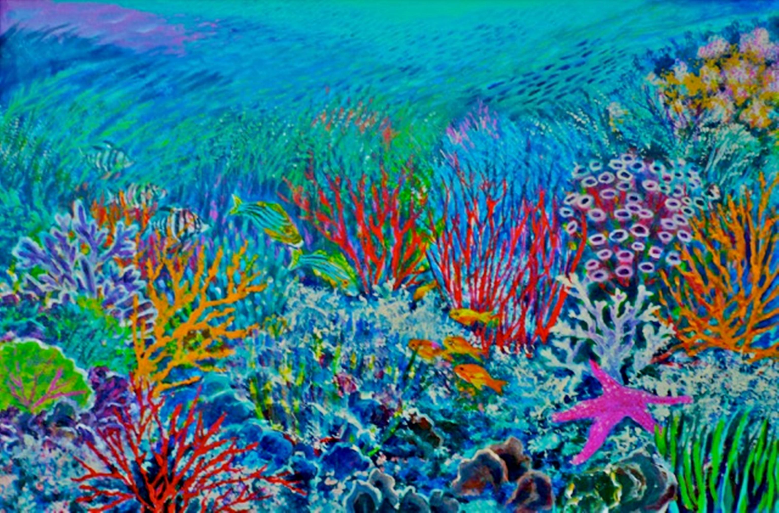 Sea Garden V - Painting by Thelma Appel