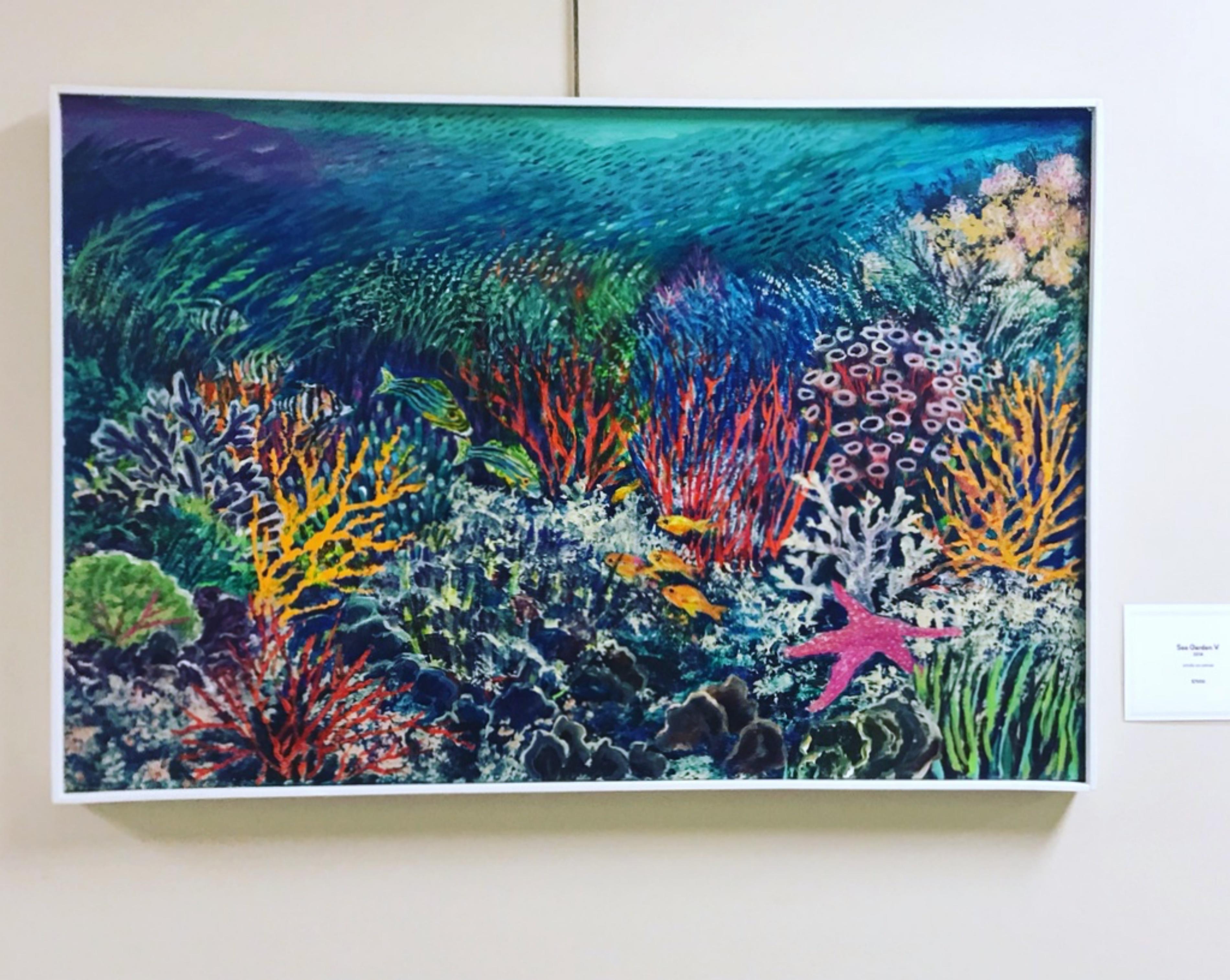 Jardin de mer V - Contemporain Painting par Thelma Appel