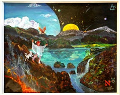 The Fool (aus der Journey of the Tarot Series), einzigartiges signiertes Gemälde auf Leinwand