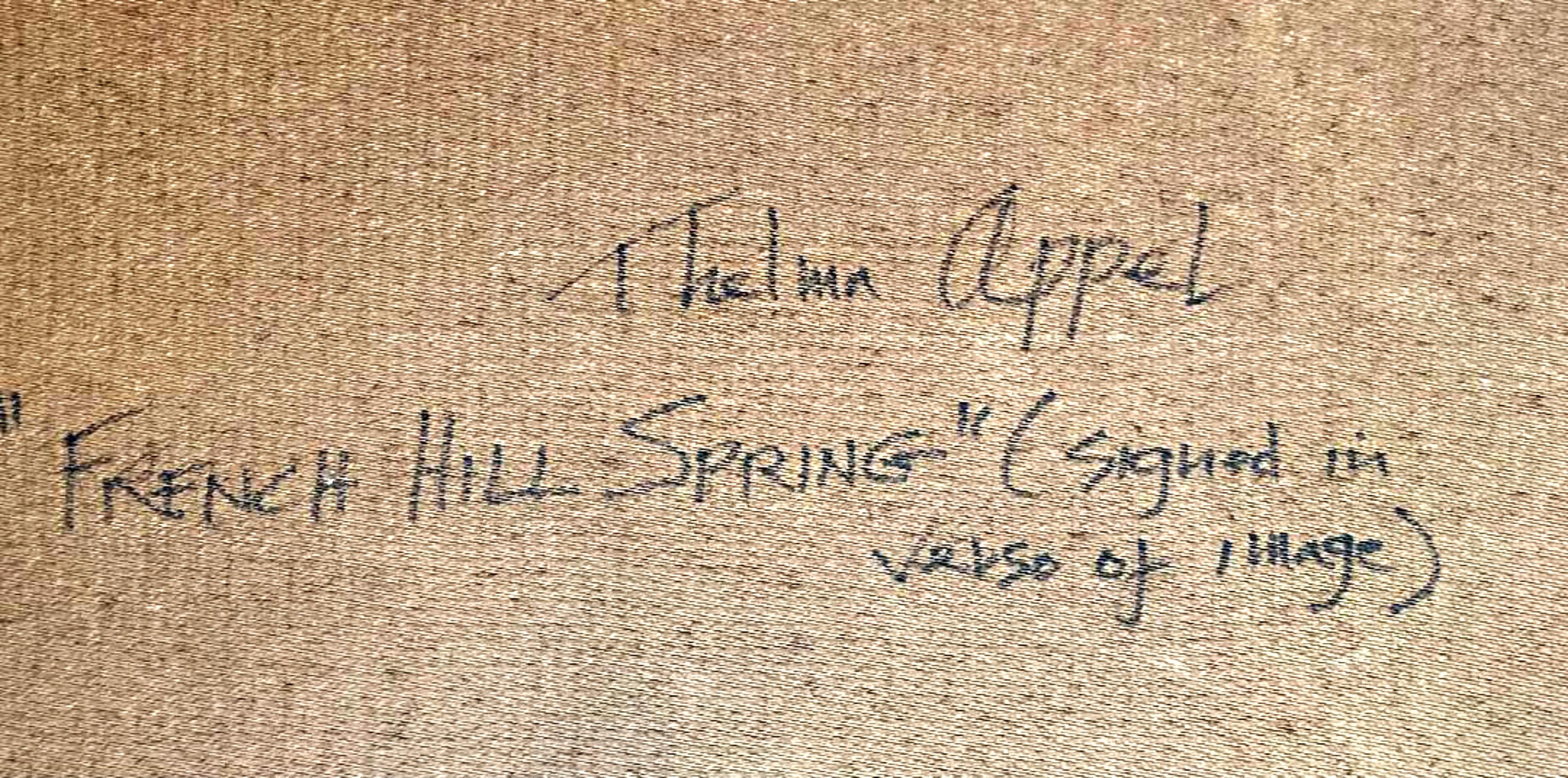 Thelma Appel French Hill Spring terrible cuadro de paisaje único firmado Enmarcado en venta 3