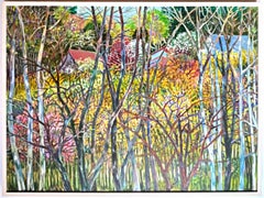 Thelma Appel French Hill Spring terrible cuadro de paisaje único firmado Enmarcado