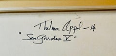 Thelma Appel - Giardino marino V - dipinto acrilico unico firmato a mano, con doppia cornice