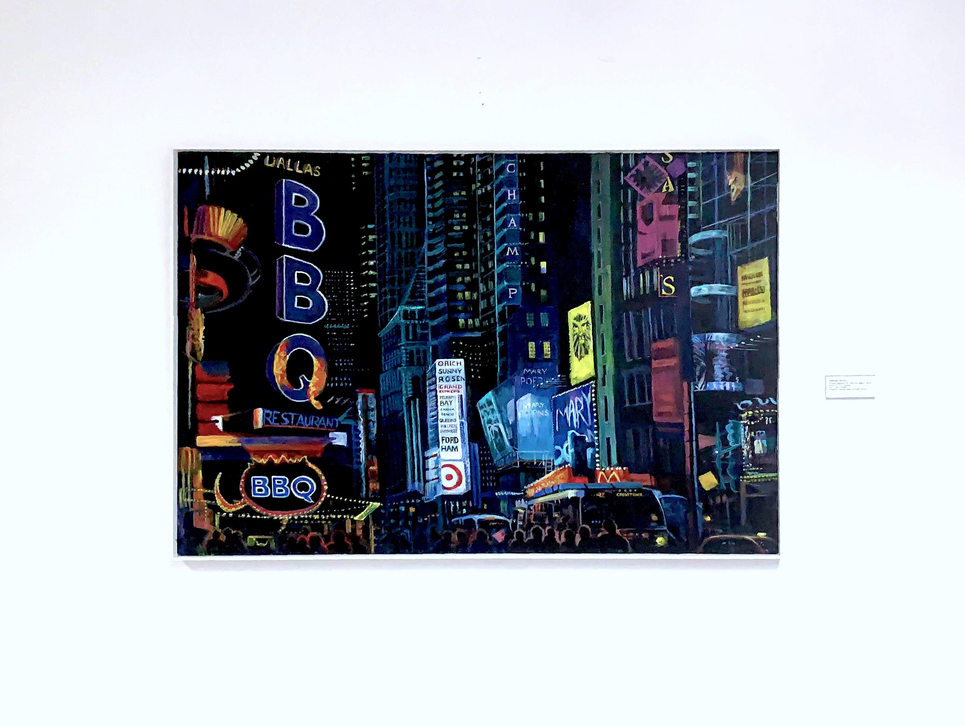 Thelma Appel
Times Square IX (Dallas BBQ), 2016
Acrylic on Canvas
Signed, titled and dated on the back
Frame Included
Measurements:
Frame:
37 x 49 x 2 inches
Artwork:
36 x 48 inches
Exhibition History:
Thelma Appel: Times Square As You've Never Seen