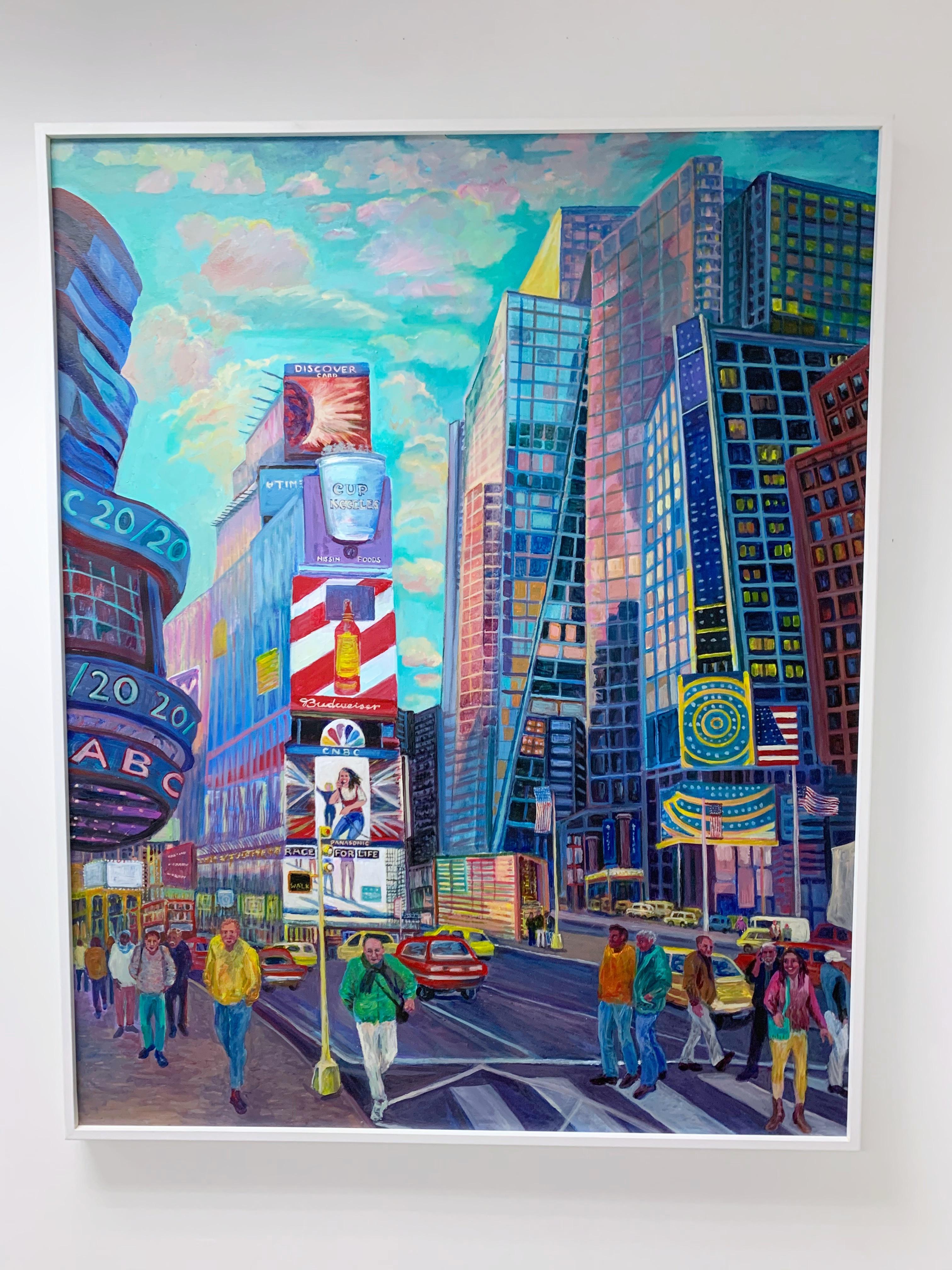 Thelma Appel
Times Square V, 2015
Oil on canvas
Signed, dated and titled by the artist on the back
Frame Included: held in the original artist's frame
Measurements:
Frame:
60.5 x 48.5 x 2.5 inches
Artwork:
60 x 48 inches
Part of Thelma Appel's Times