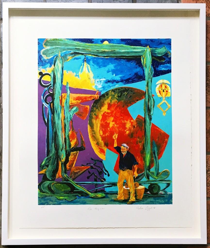 The Magician homage to revered sculptor 18 Color silkscreen Signed, official COA - Contemporary Print by Thelma Appel