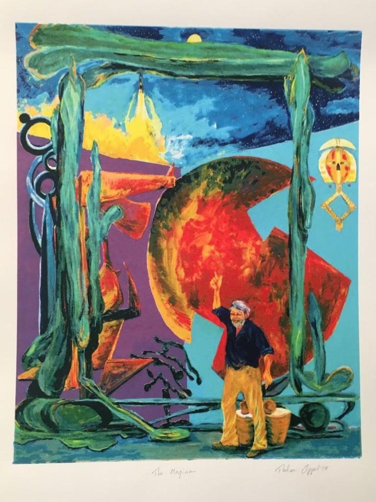 The Magician homage to famous sculptor 18 Color silkscreen S/N artist signed COA