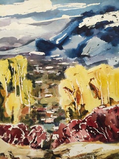 1960 Bay Area Paesaggio Montagne Blu