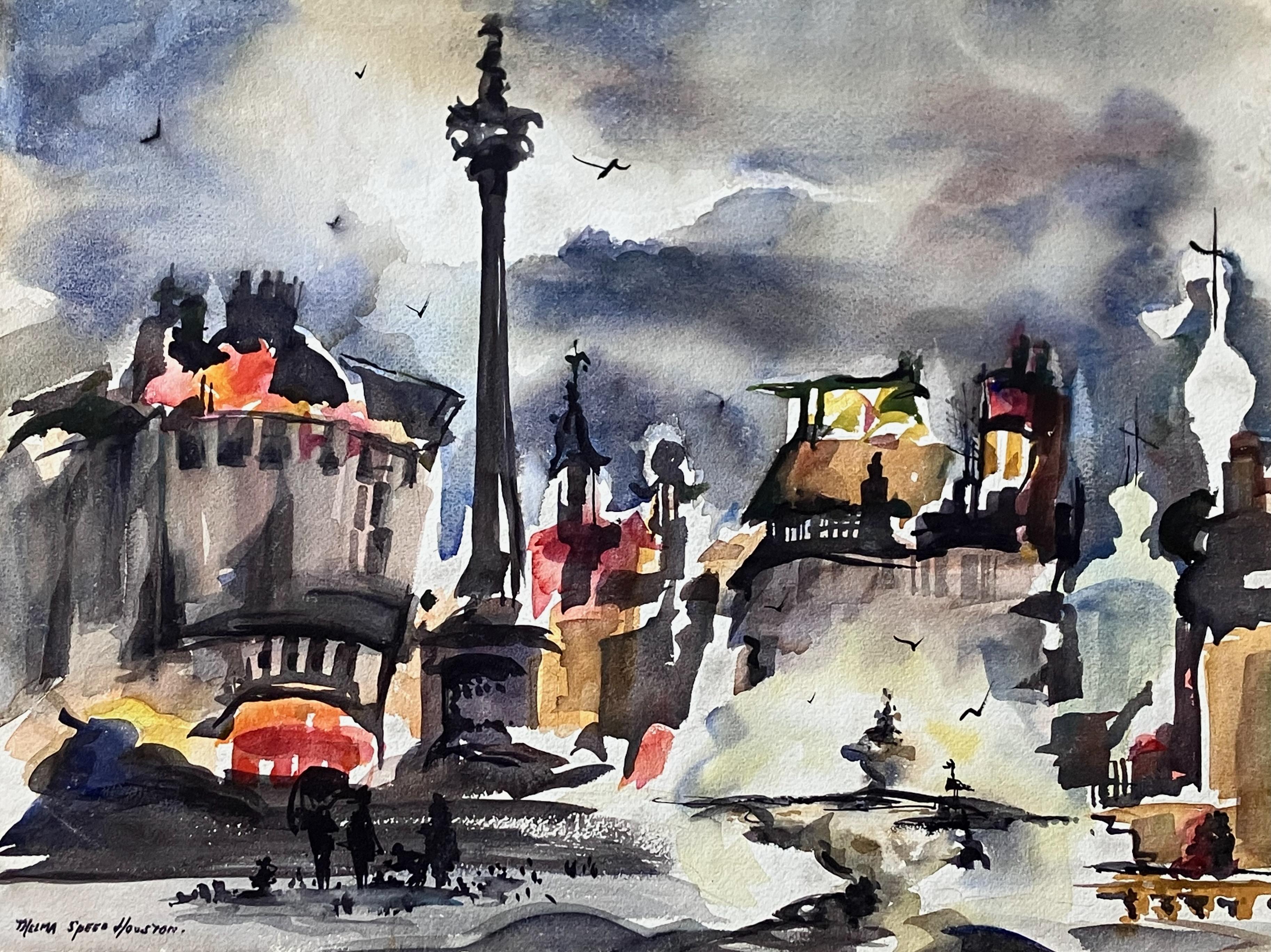 Thelma Gladys Speed Houston Abstract Painting - Trafalgar, London