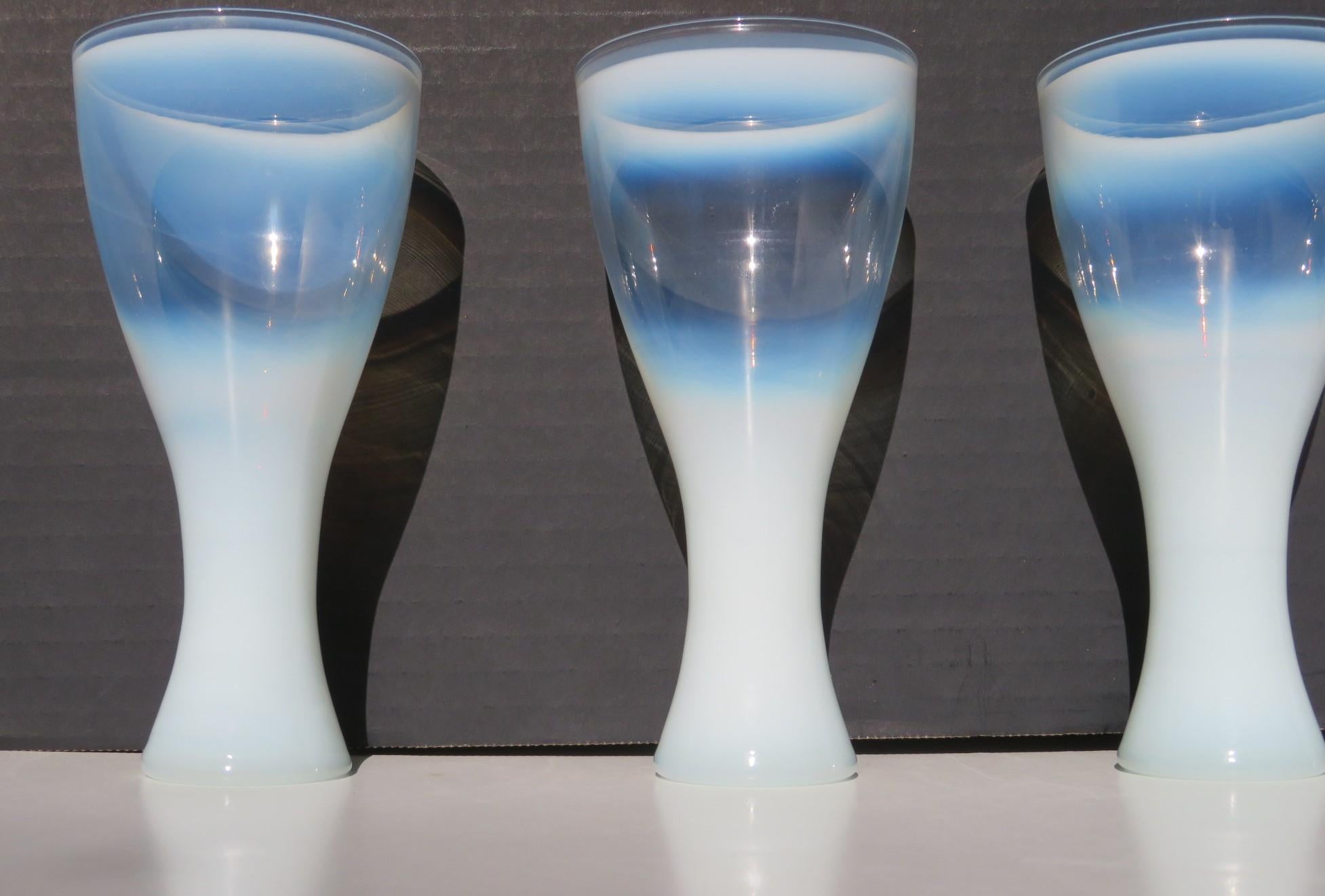 Theme Formal Line Footed Glasses Designed by Russel Wright for Yamato China 60's 4
