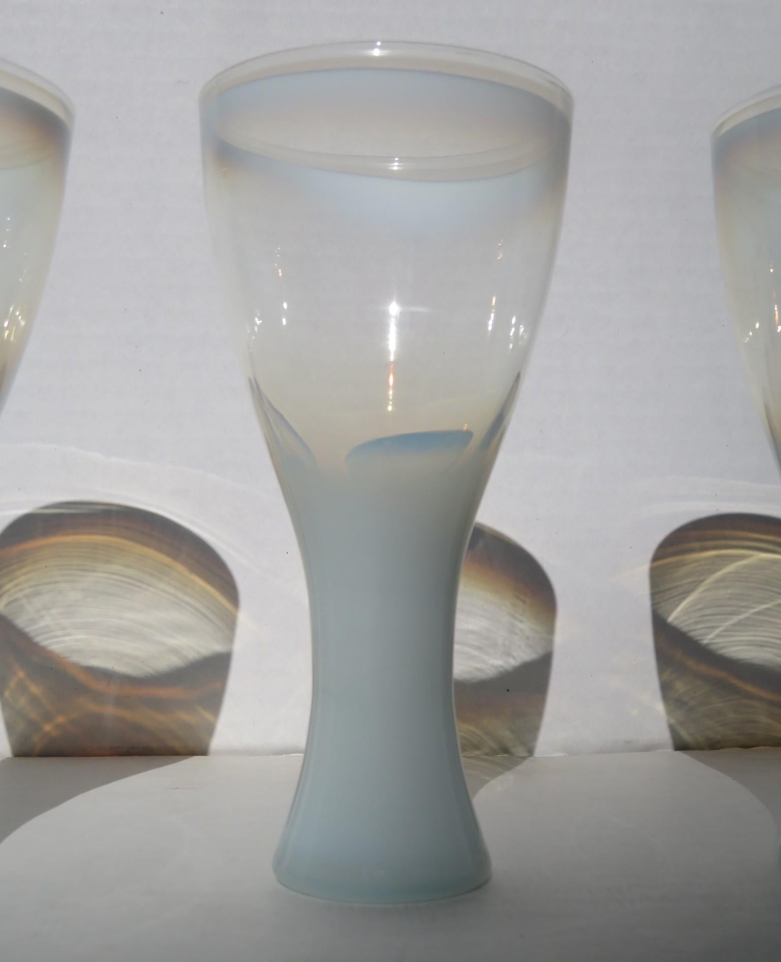 Blown Glass Theme Formal Line Footed Glasses Designed by Russel Wright for Yamato China 60's