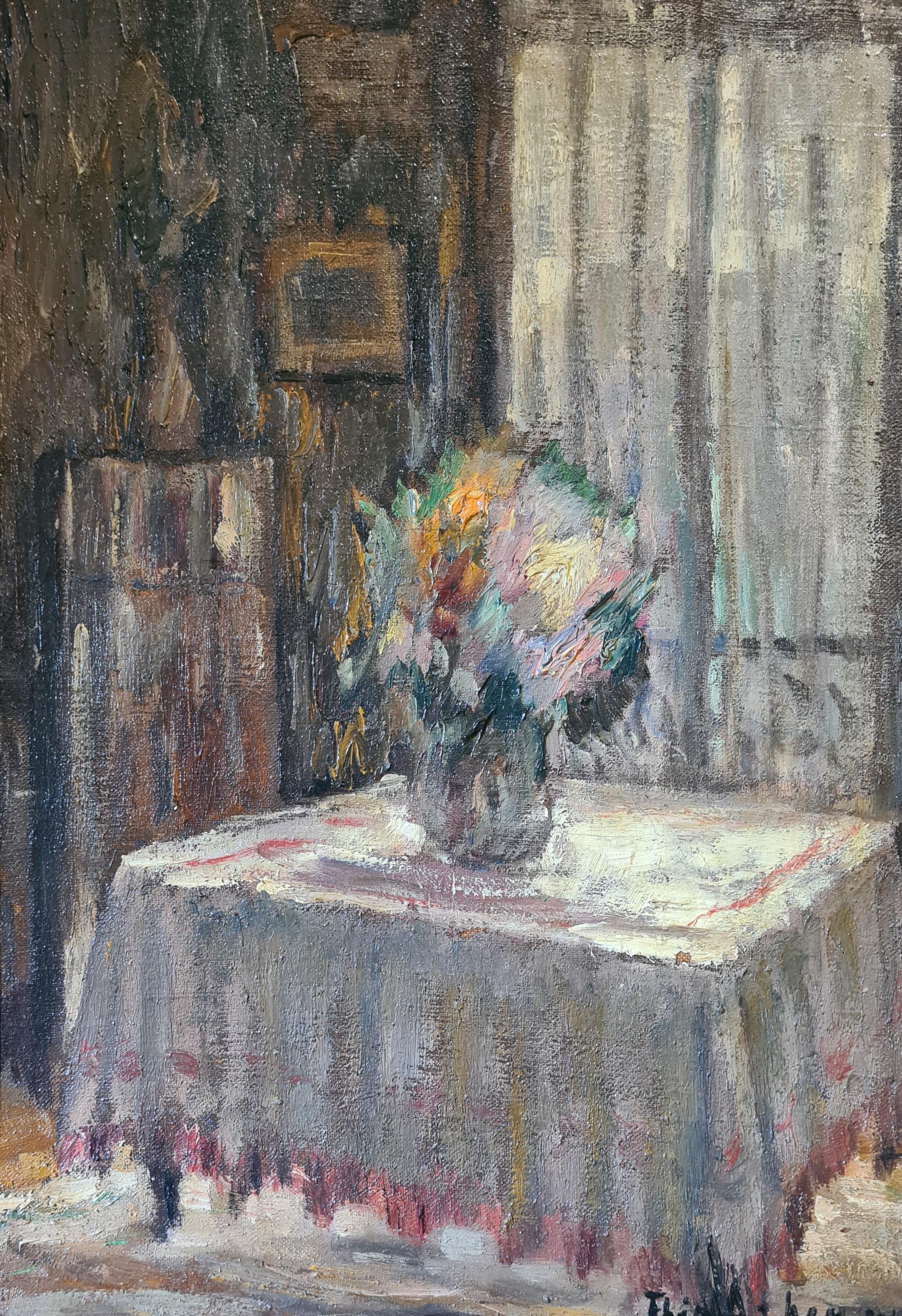 The Vase of Flowers, French Impressionist View of an Interior. 7