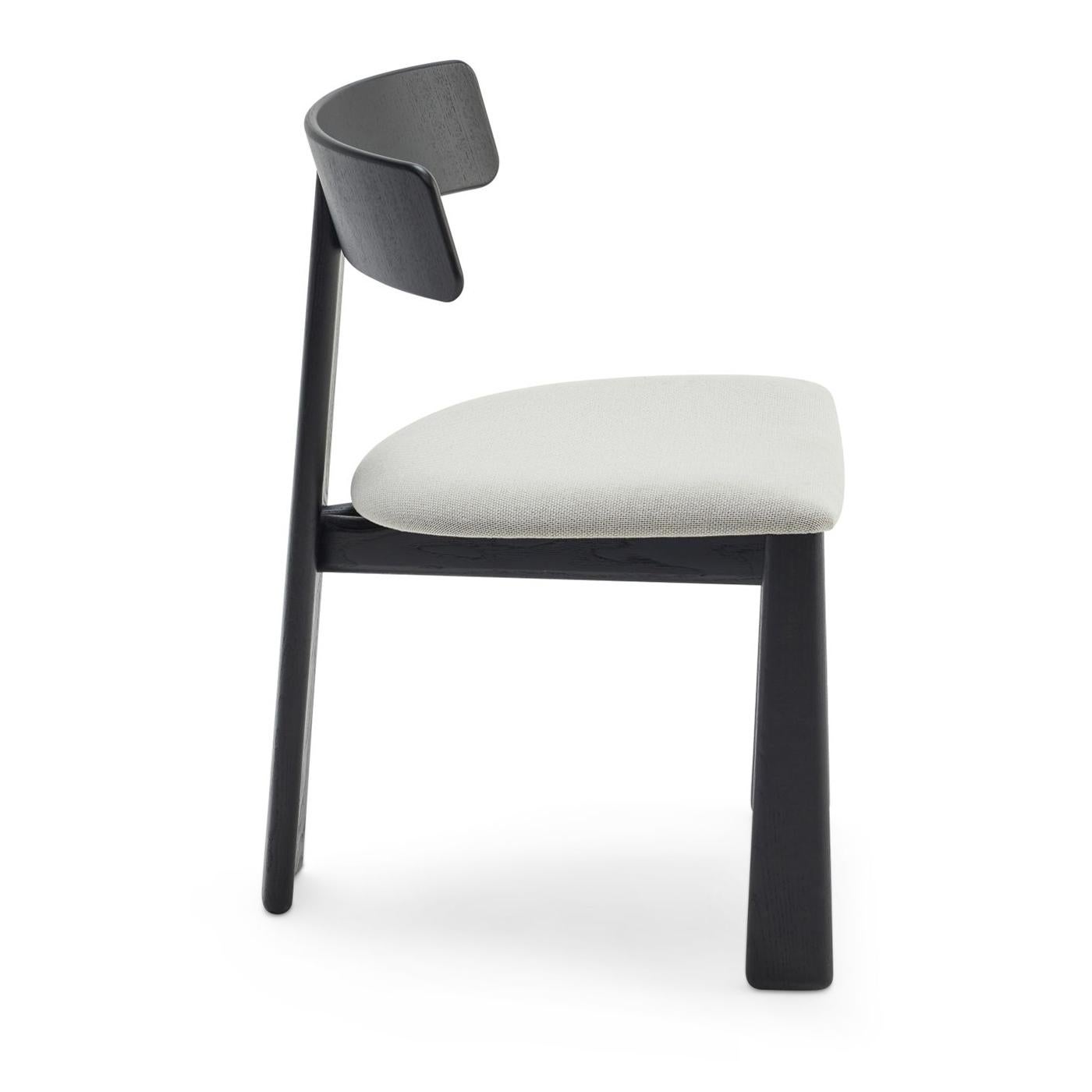 Theo Black Chair Balutto Associati Design In New Condition For Sale In Milan, IT