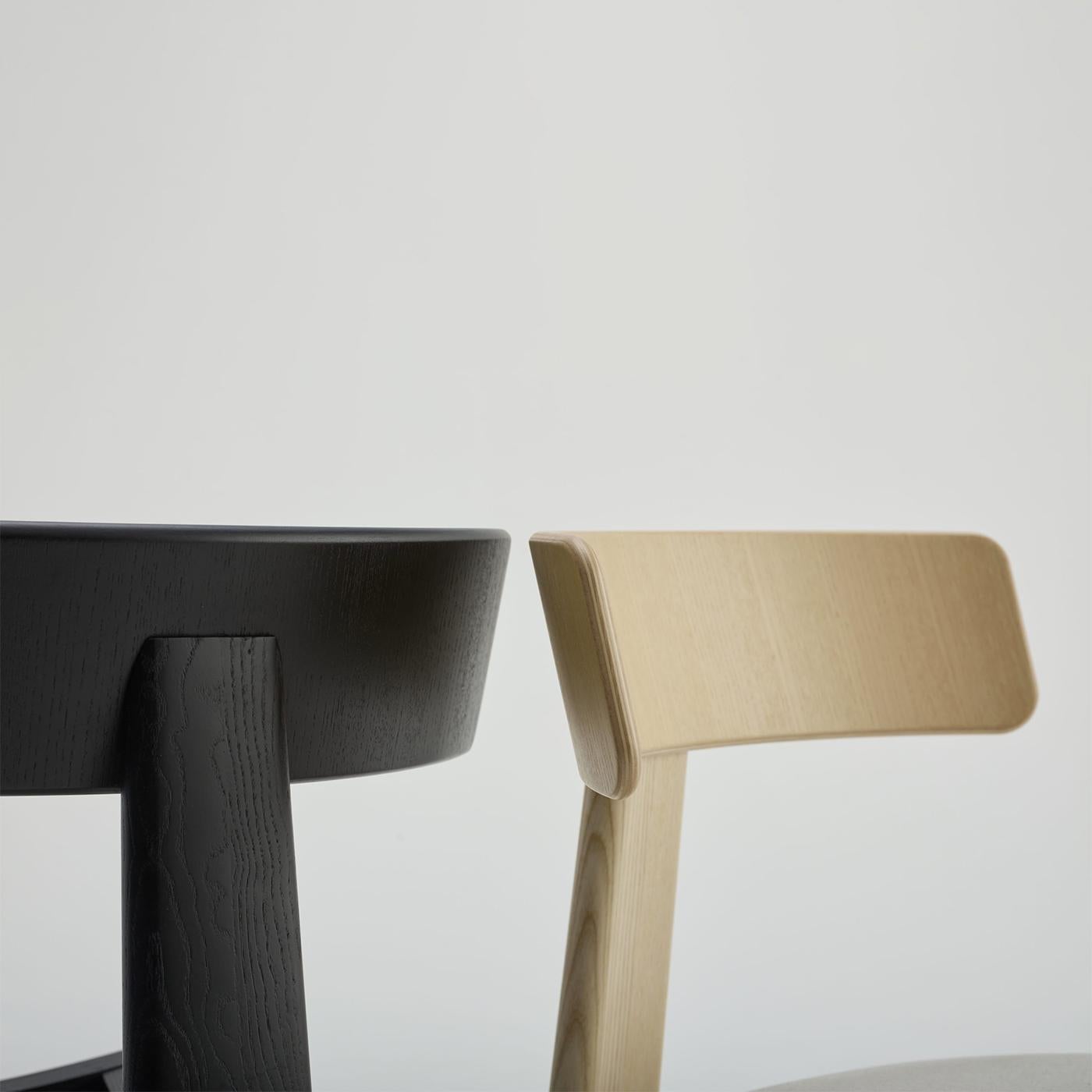 Contemporary Theo Black Chair Balutto Associati Design For Sale