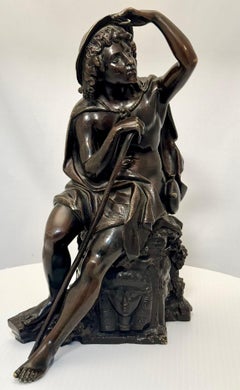 Theo. Coinchon 1814-1881 "Viaggiatore" Bronzo antico