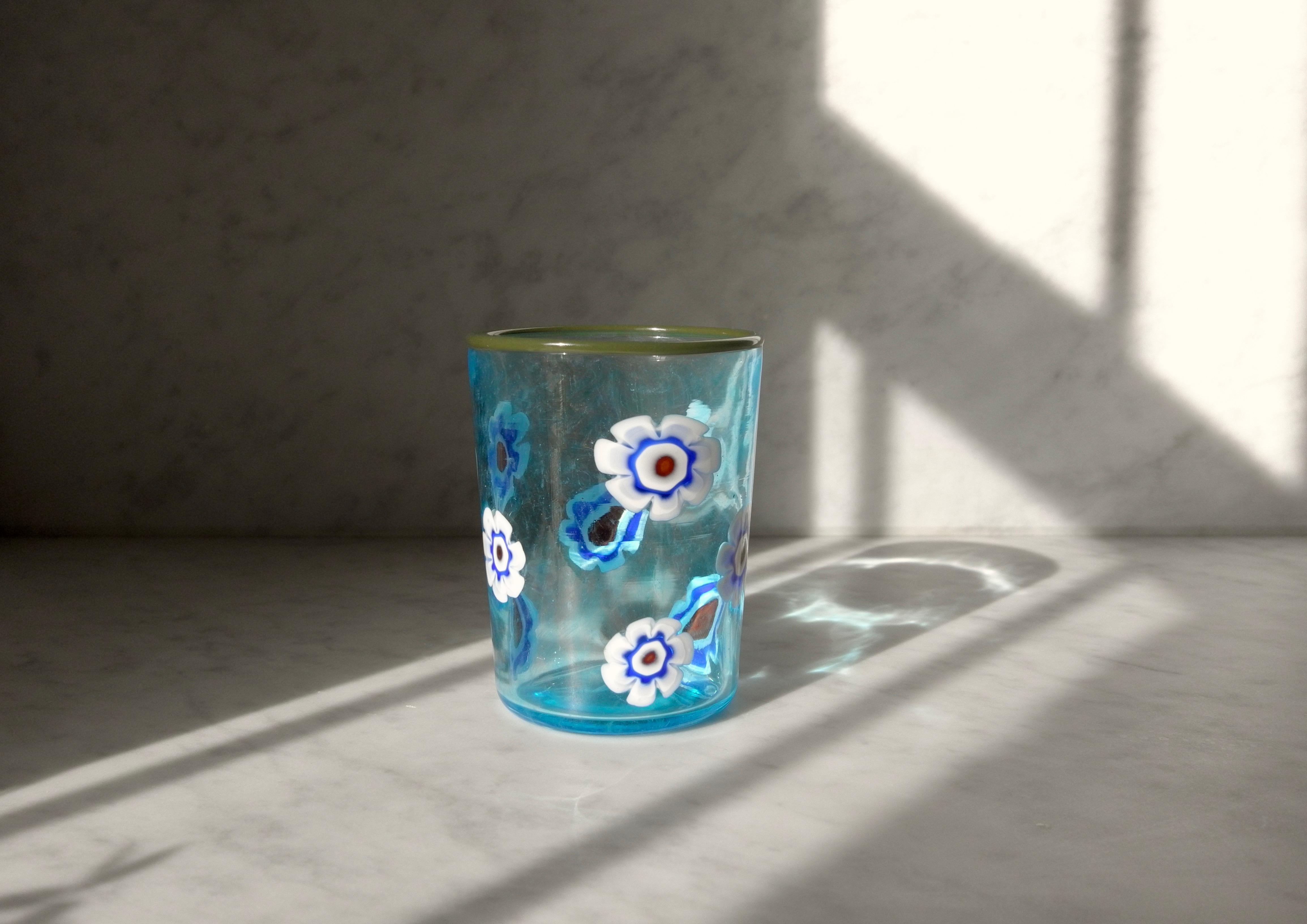 Contemporary Theo Drinking Glass 'Goto' by el mono home. Hand Blown in Murano. For Sale