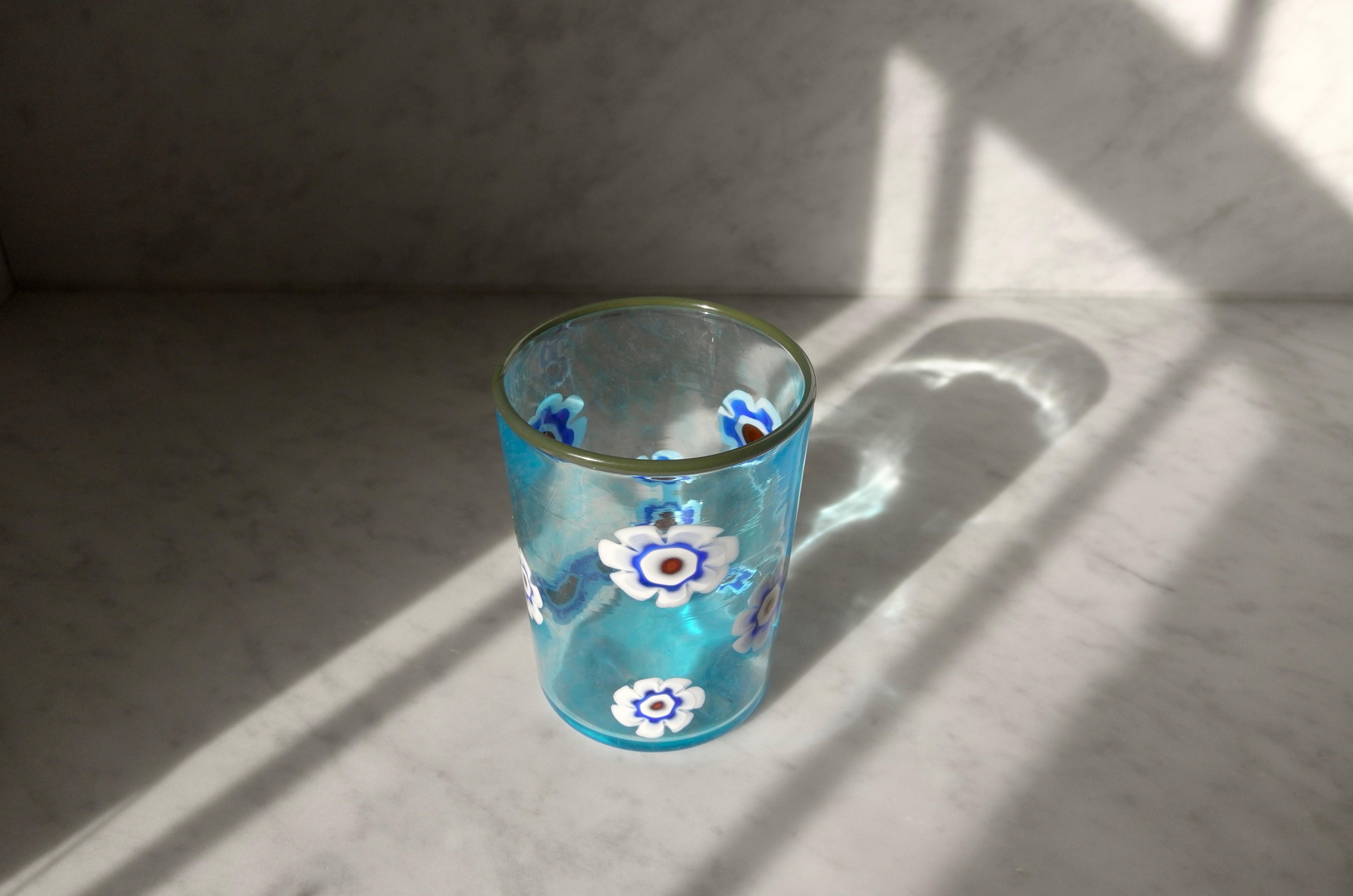 Art Glass Theo Drinking Glass 'Goto' by el mono home. Hand Blown in Murano. For Sale