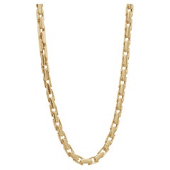 Theo Elongated Chain Necklace 14k Solid Yellow Gold