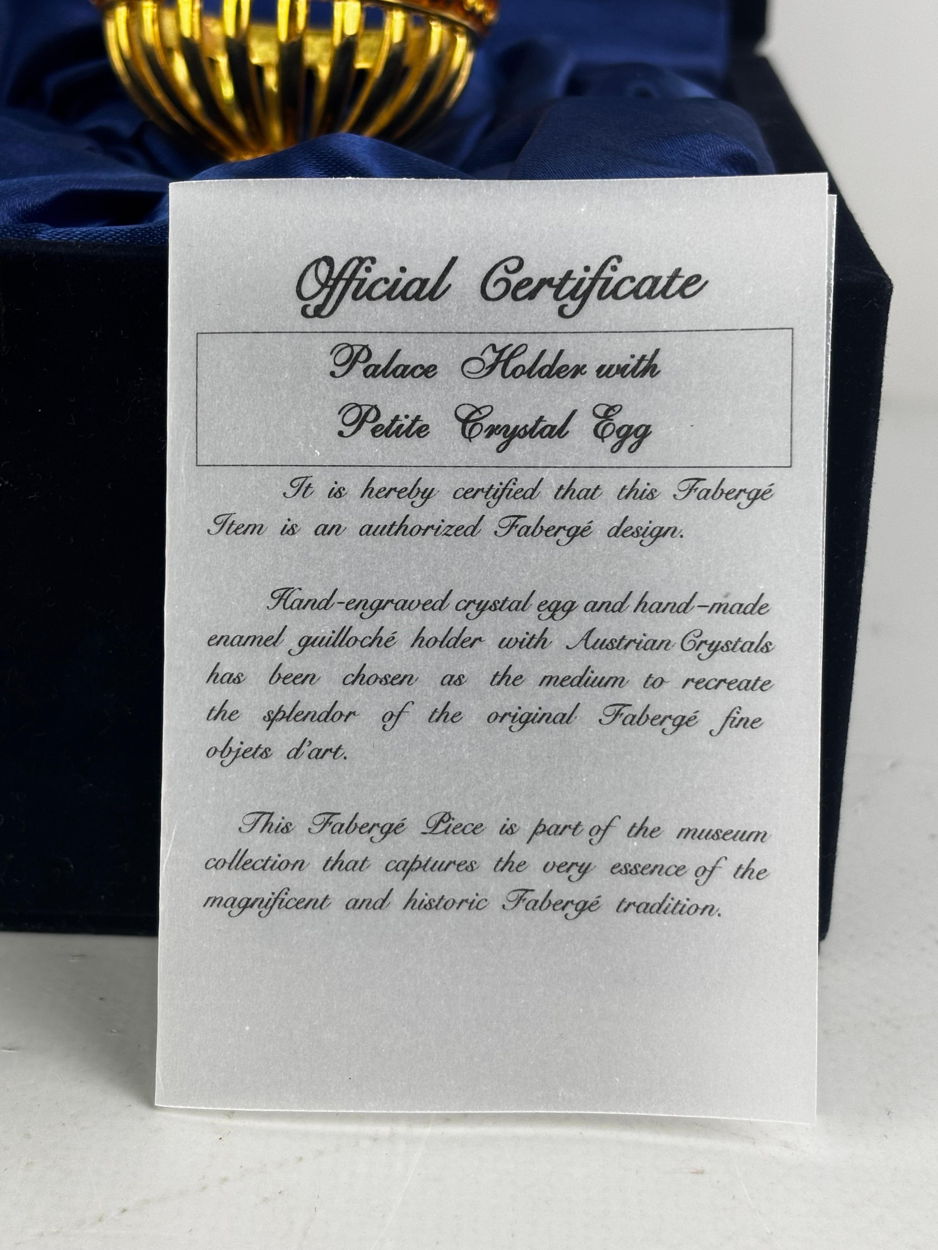 Fabergé - Huevo de cristal de roca y bronce -  Con certificado y caja original For Sale 8