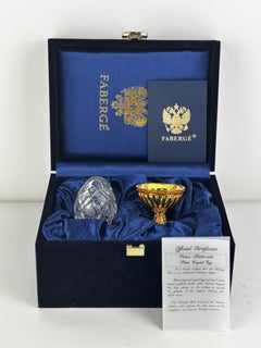 Fabergé - Huevo de cristal de roca y bronce -  Con certificado y caja original