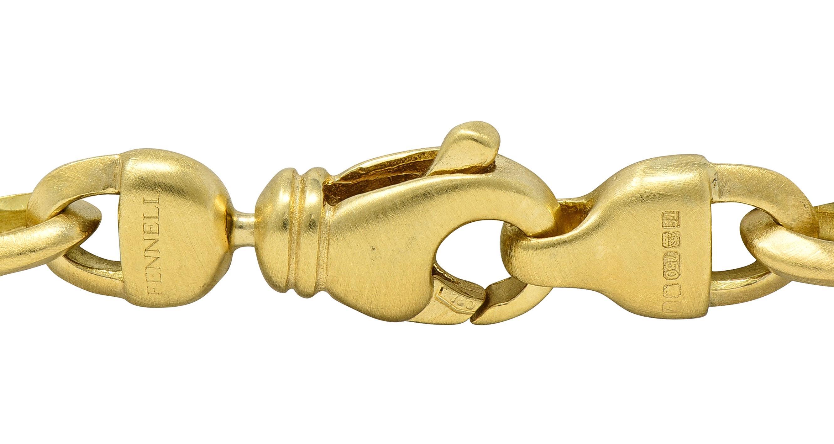 Theo Fennell - Collana a catena unisex con cavi spazzolati in oro 18 carati in vendita 1