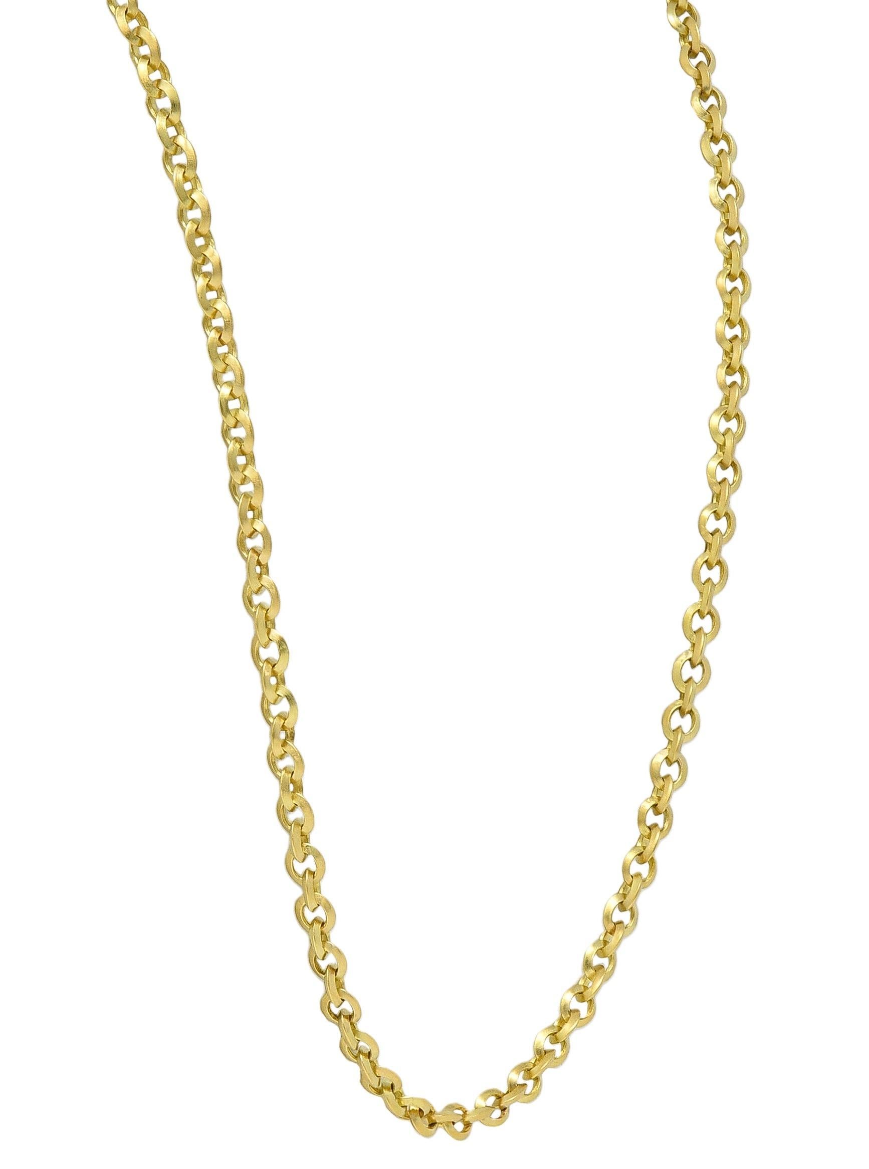 Theo Fennell - Collana a catena unisex con cavi spazzolati in oro 18 carati in vendita 3