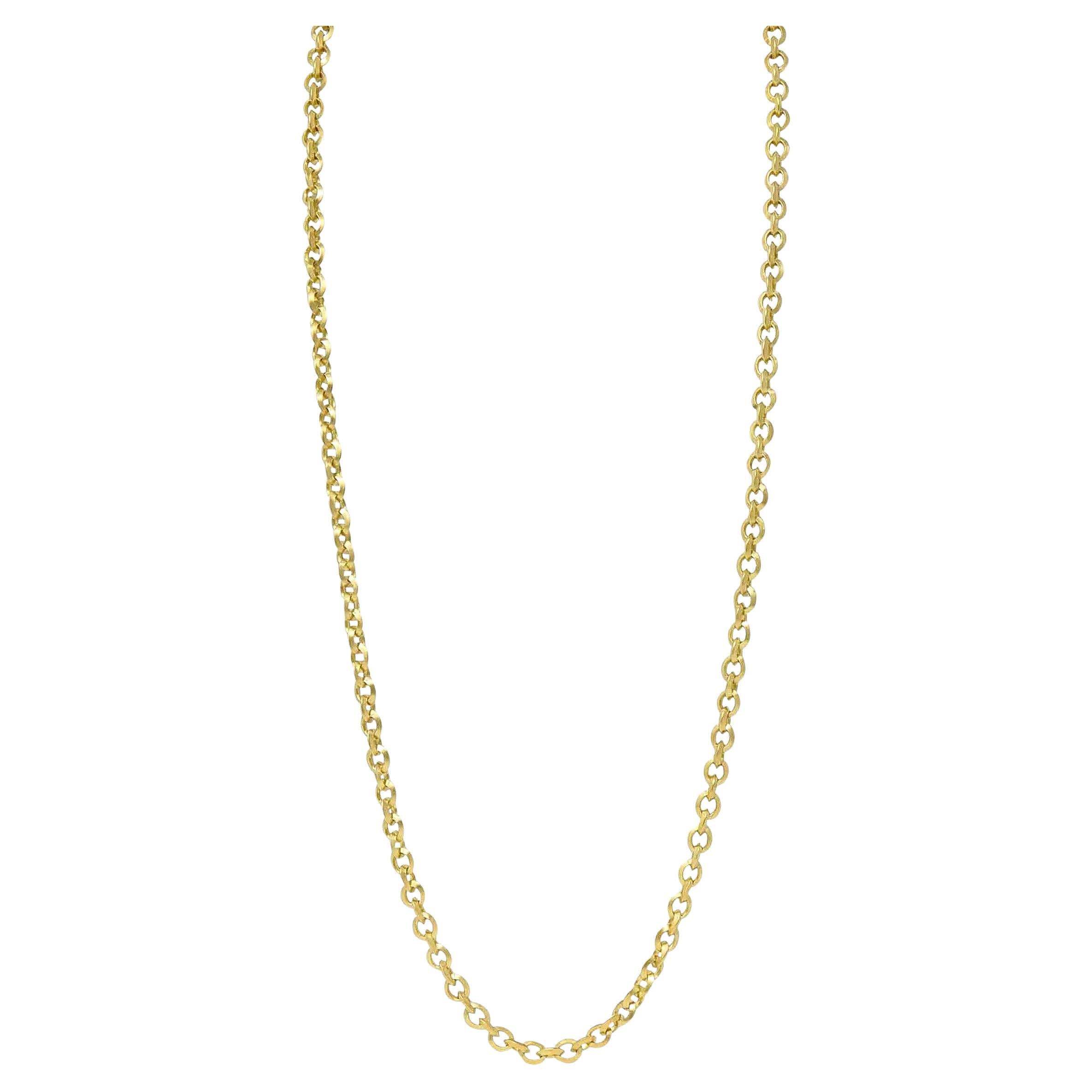 Theo Fennell - Collana a catena unisex con cavi spazzolati in oro 18 carati in vendita