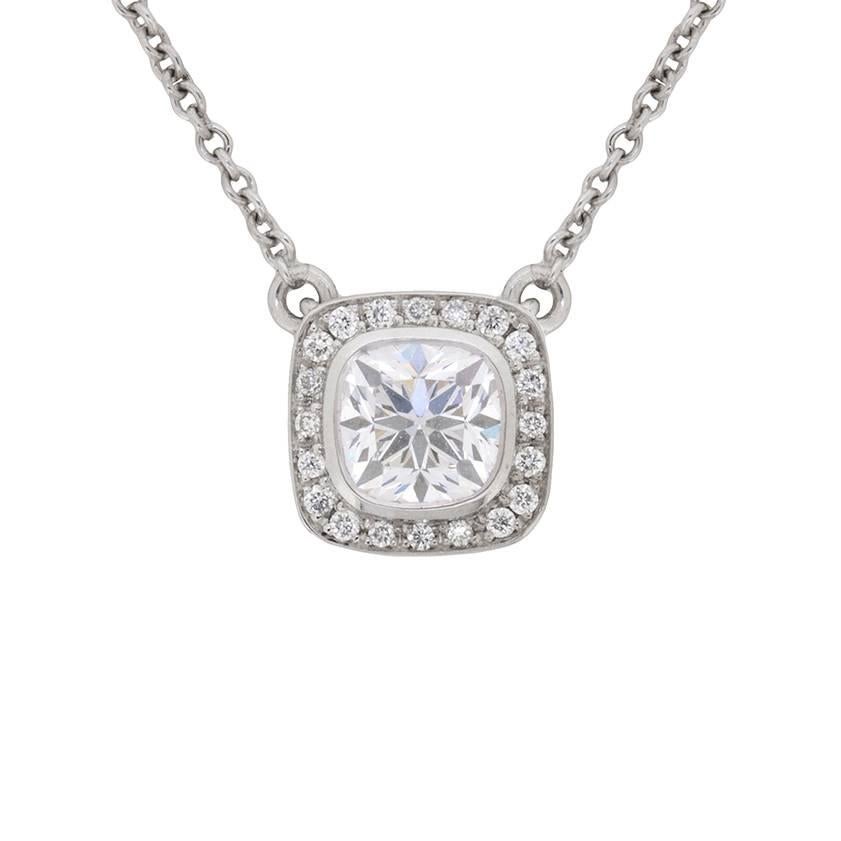 Theo Fennell 0.72 Carat Diamond Halo Pendant Necklace