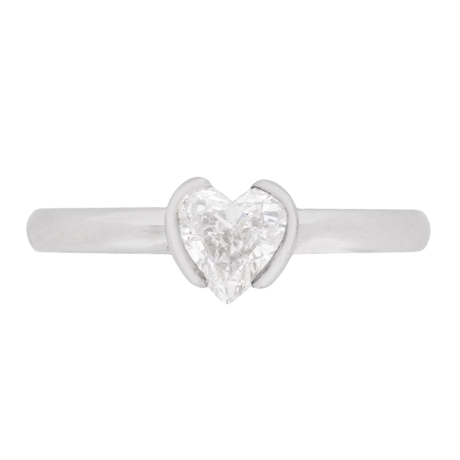 Theo Fennell 0.80 Carat Heart Shaped Diamond Solitaire