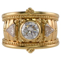 Theo Fennell Bague cocktail en or jaune 18 carats et diamants