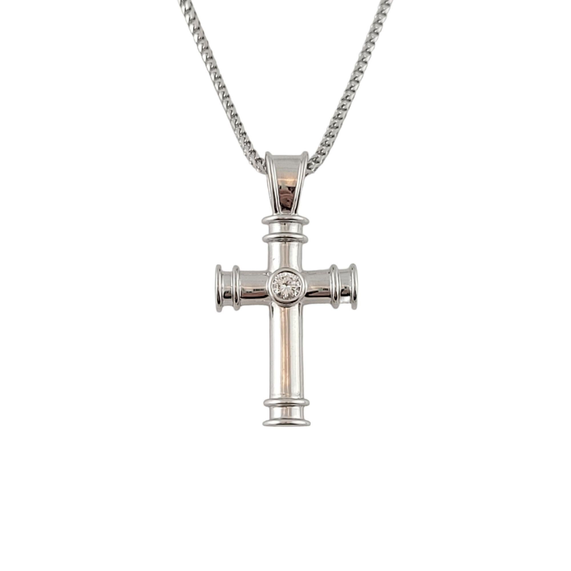 Theo Fennell 18 Karat White Gold and Diamond Cross Pendant Necklace 1