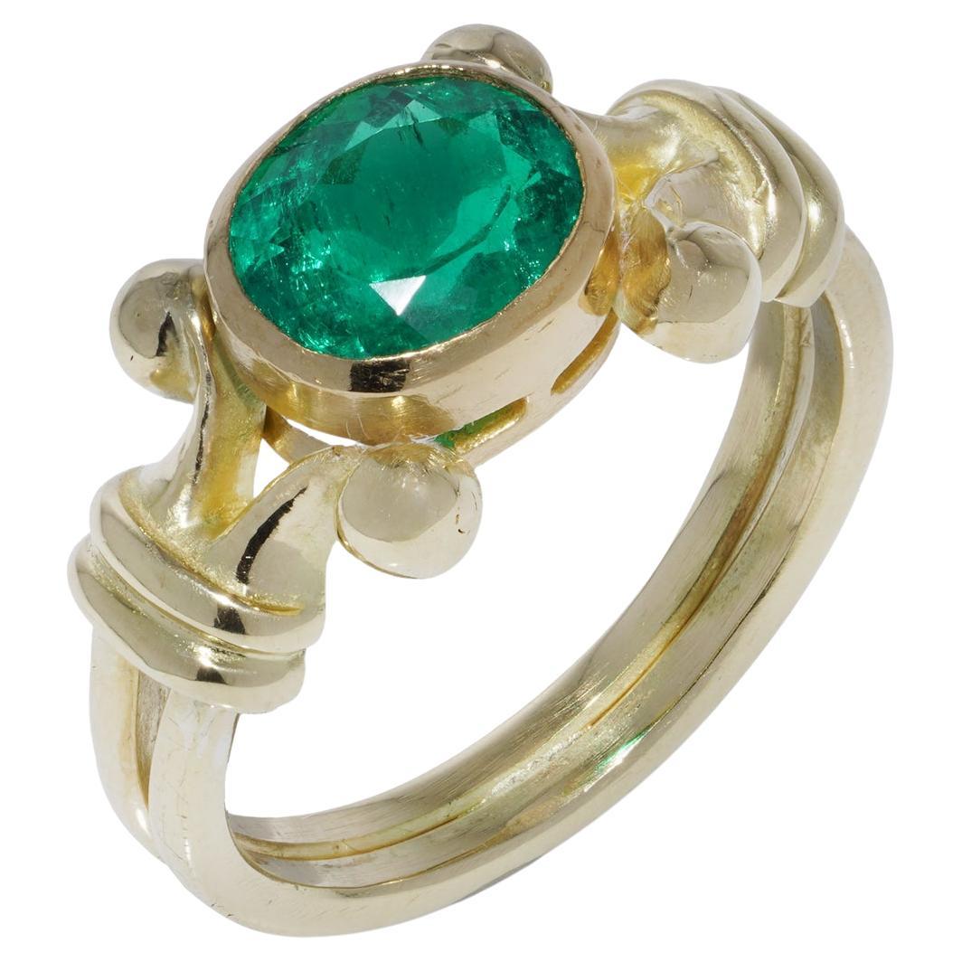 Theo Fennell 18 kt. Yellow gold 1.50ct. Emerald ring