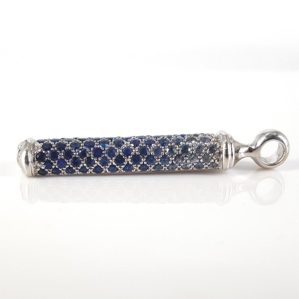 Theo Fennell 18ct White Gold Sapphire Pendant In Excellent Condition In Cape Town, ZA