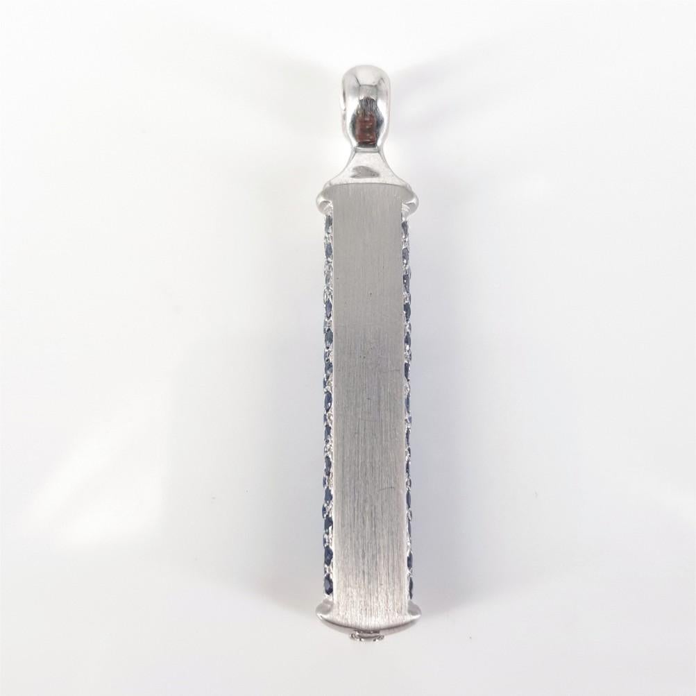 Women's or Men's Theo Fennell 18ct White Gold Sapphire Pendant