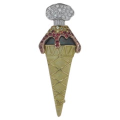 Theo Fennell 18kt gold gelato brooch