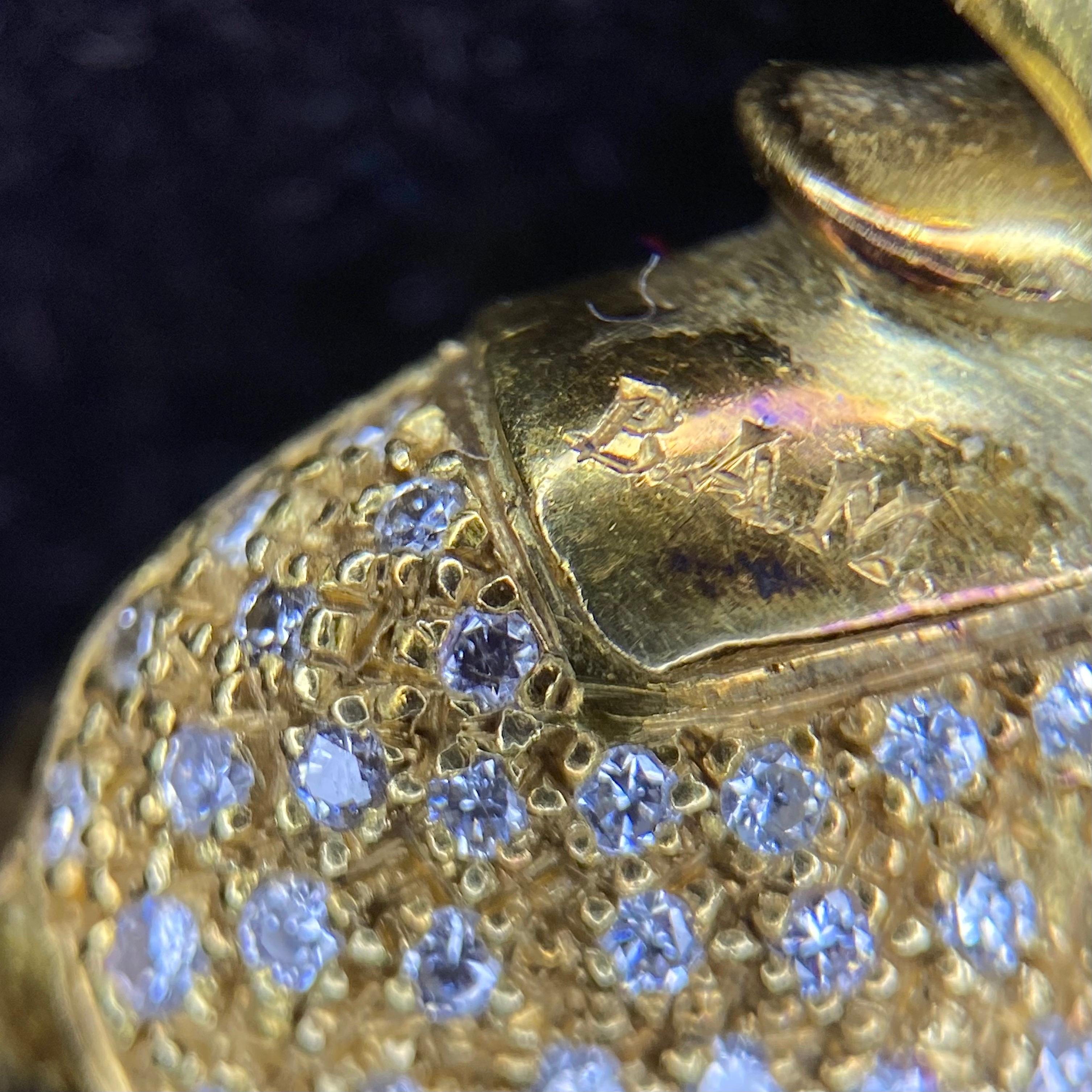 Theo Fennell 1980s Diamond Enamel Polo Pony Articulated Player Horse Brooch Gold For Sale 3