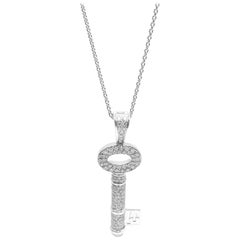 Theo Fennell Baby Key Diamond Necklace in 18 Karat Gold '0.75 Carat'