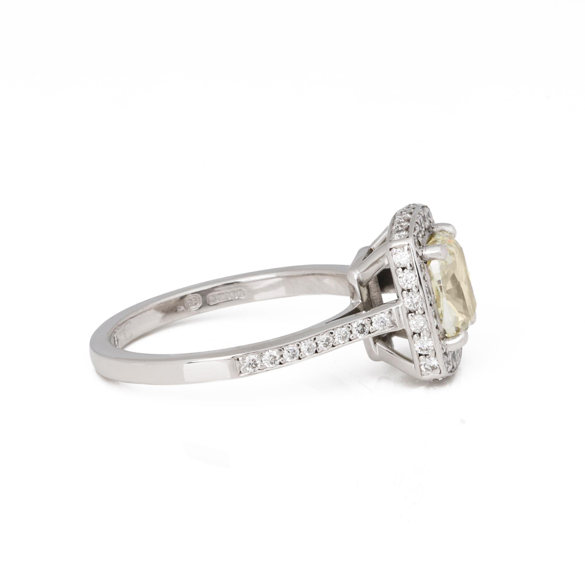 Theo Fennell Bespoke 1.57ct Yellow Diamond Cushion Cut Ring 1