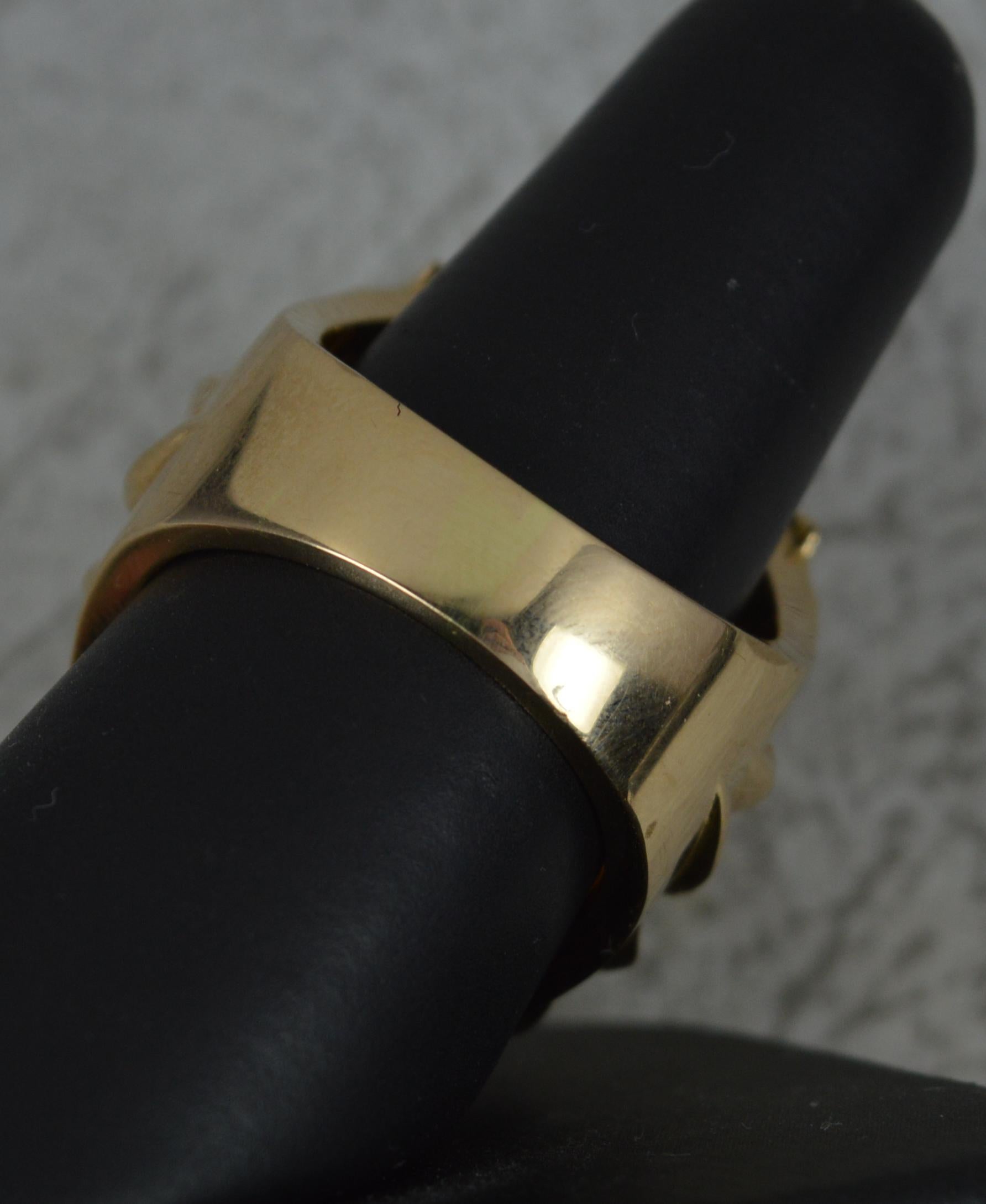 THEO FENNELL Coraggio Heavy 18ct Gold Lion Head Ring inc Box For Sale 6