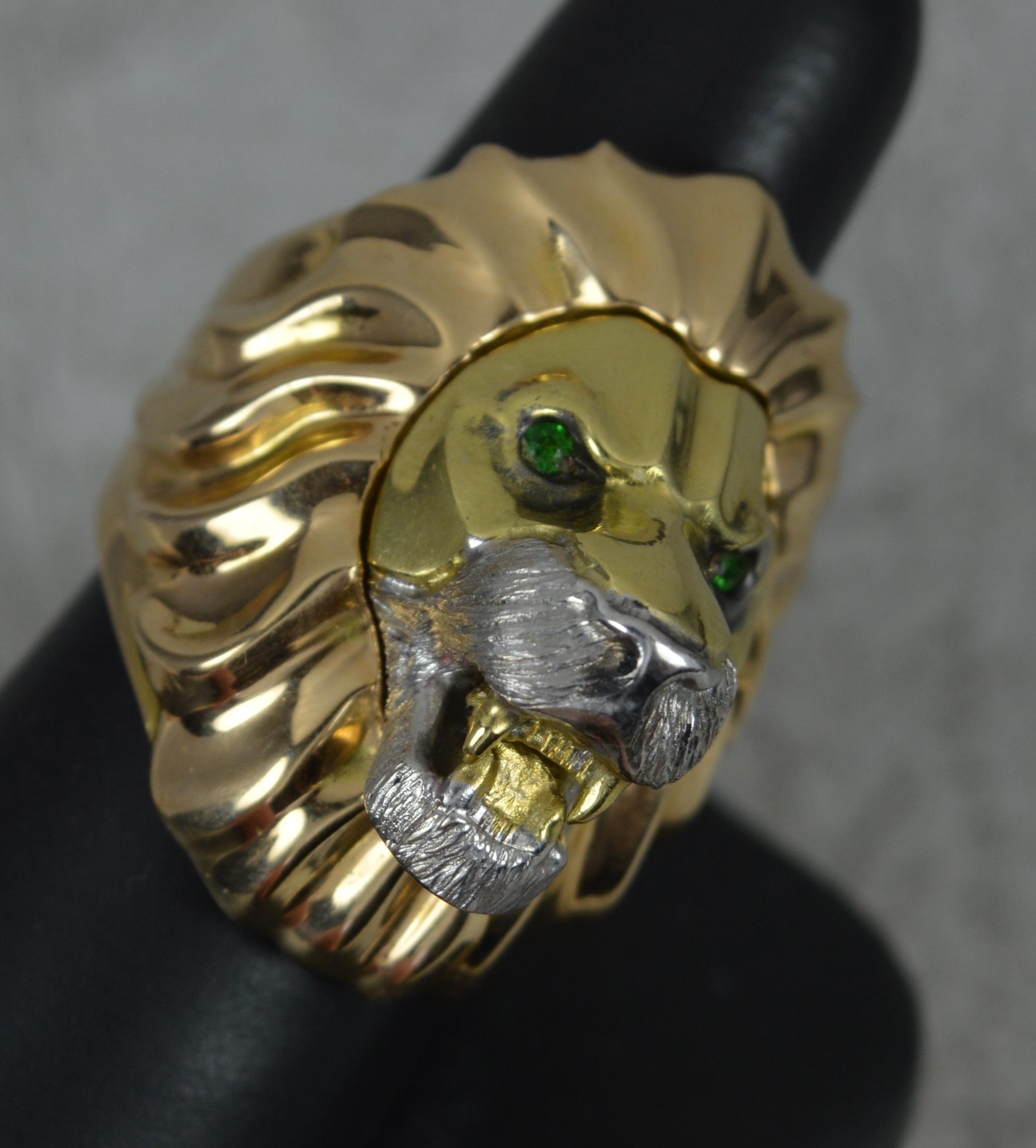 THEO FENNELL Coraggio Heavy 18ct Gold Lion Head Ring inc Box For Sale 7