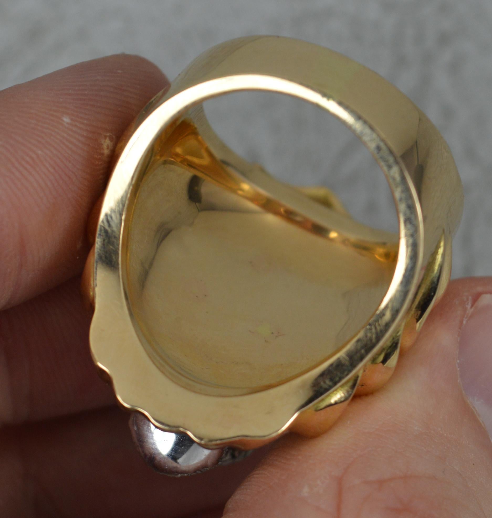 THEO FENNELL Coraggio Heavy 18ct Gold Lion Head Ring inc Box For Sale 3