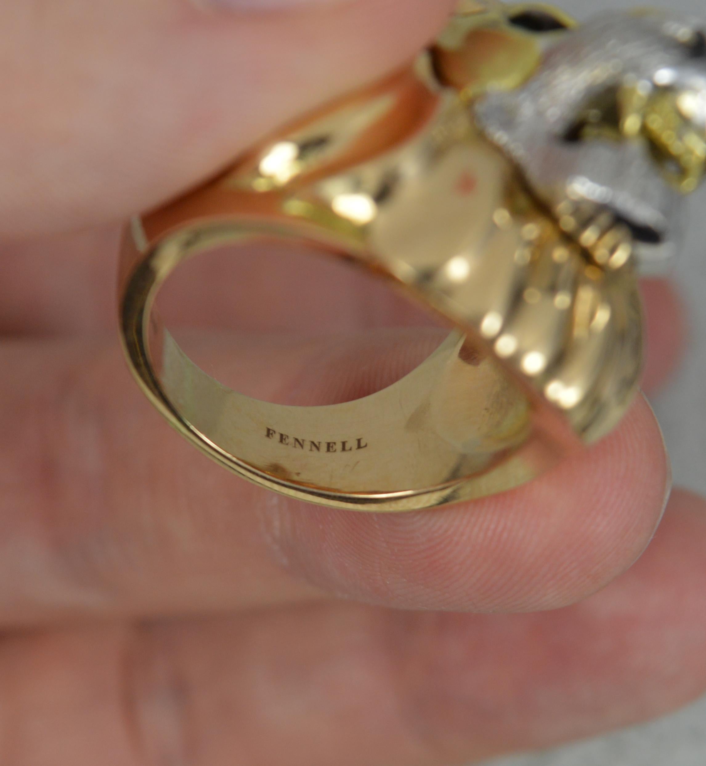 THEO FENNELL Coraggio Heavy 18ct Gold Lion Head Ring inc Box For Sale 4