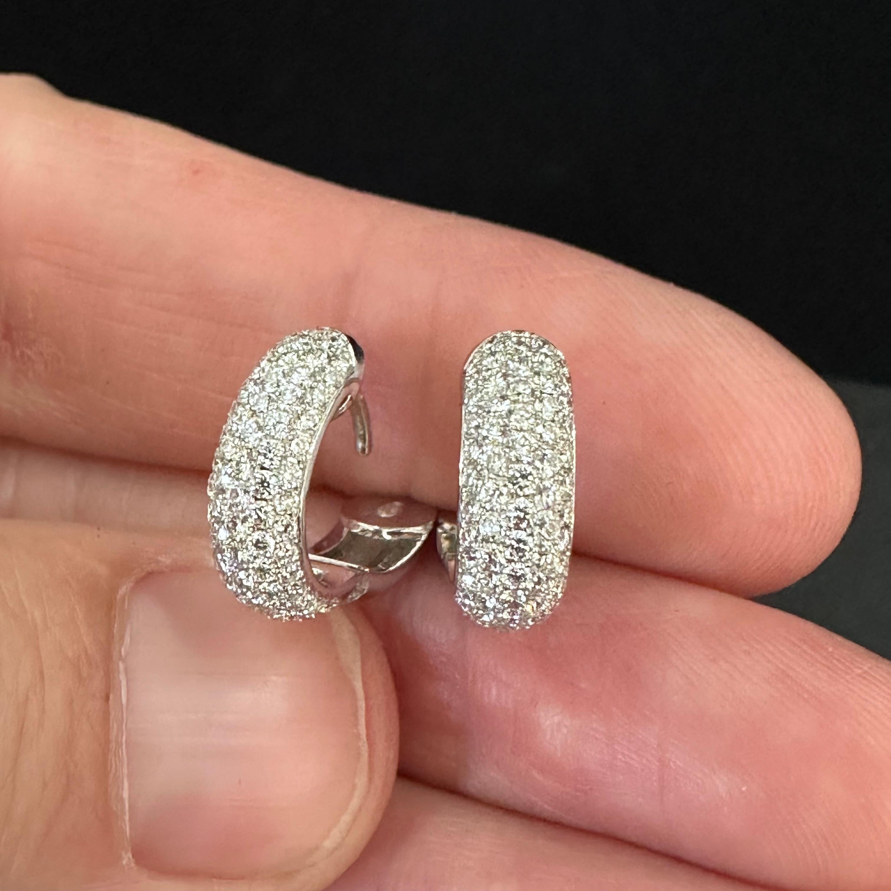 Theo Fennell Diamond Hoop Earrings For Sale 1