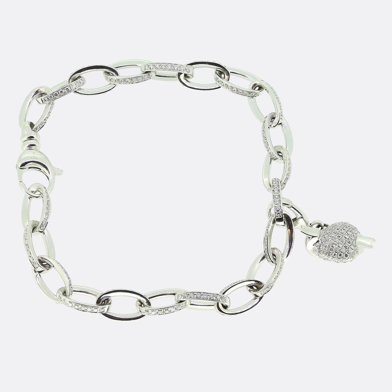 Taille brillant Theo Fennell Bracelet à maillons en diamants en vente