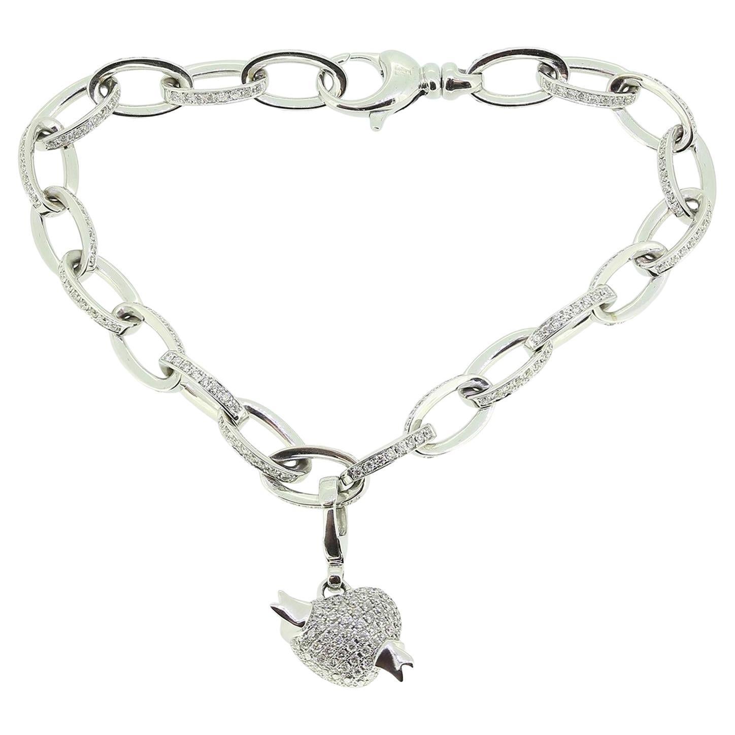 Theo Fennell Diamond Link Charm Bracelet