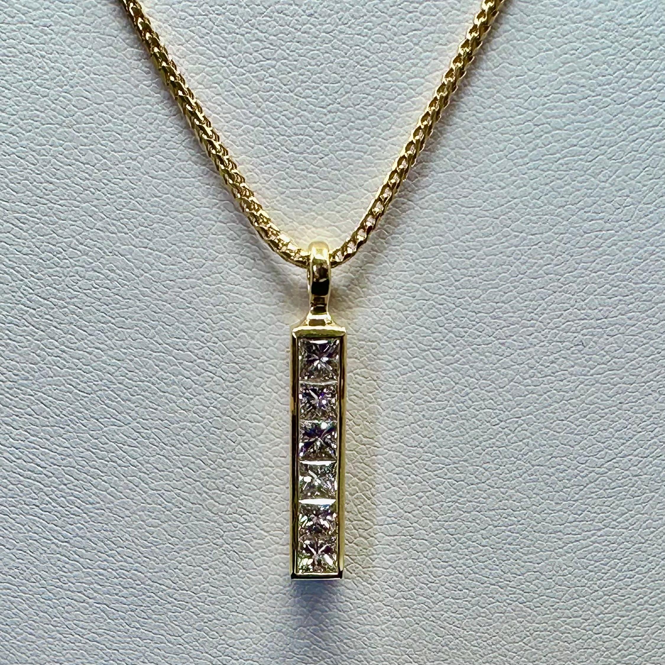 Women's or Men's Theo Fennell Diamond Pendant and Chain 18k Yellow Gold  For Sale
