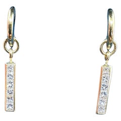 Theo Fennell Diamond Strip Earrings 18k Yellow Gold