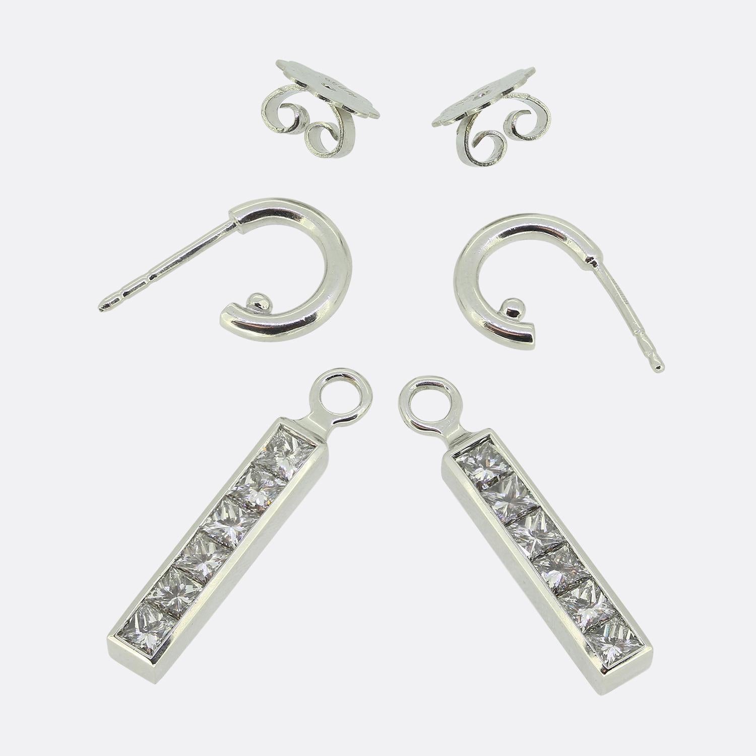 Theo Fennell Diamond Strip Earrings In Excellent Condition For Sale In London, GB